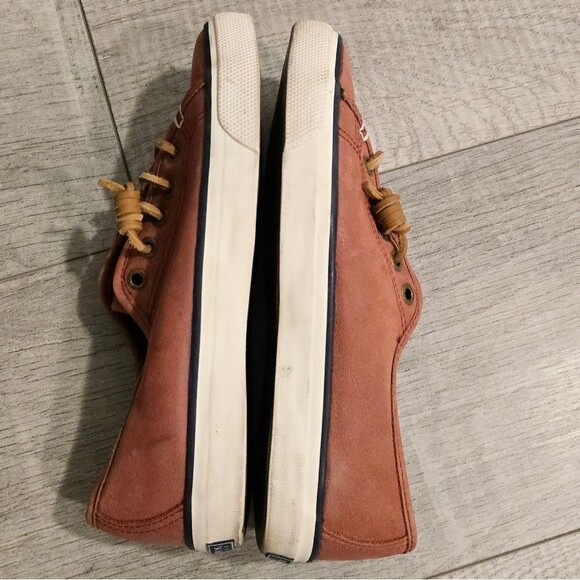 NOT FOR SALE Sperry Seacoast Weathered Terracotta Leather Top sider Boat shoes 7 - Picture 6 of 8
